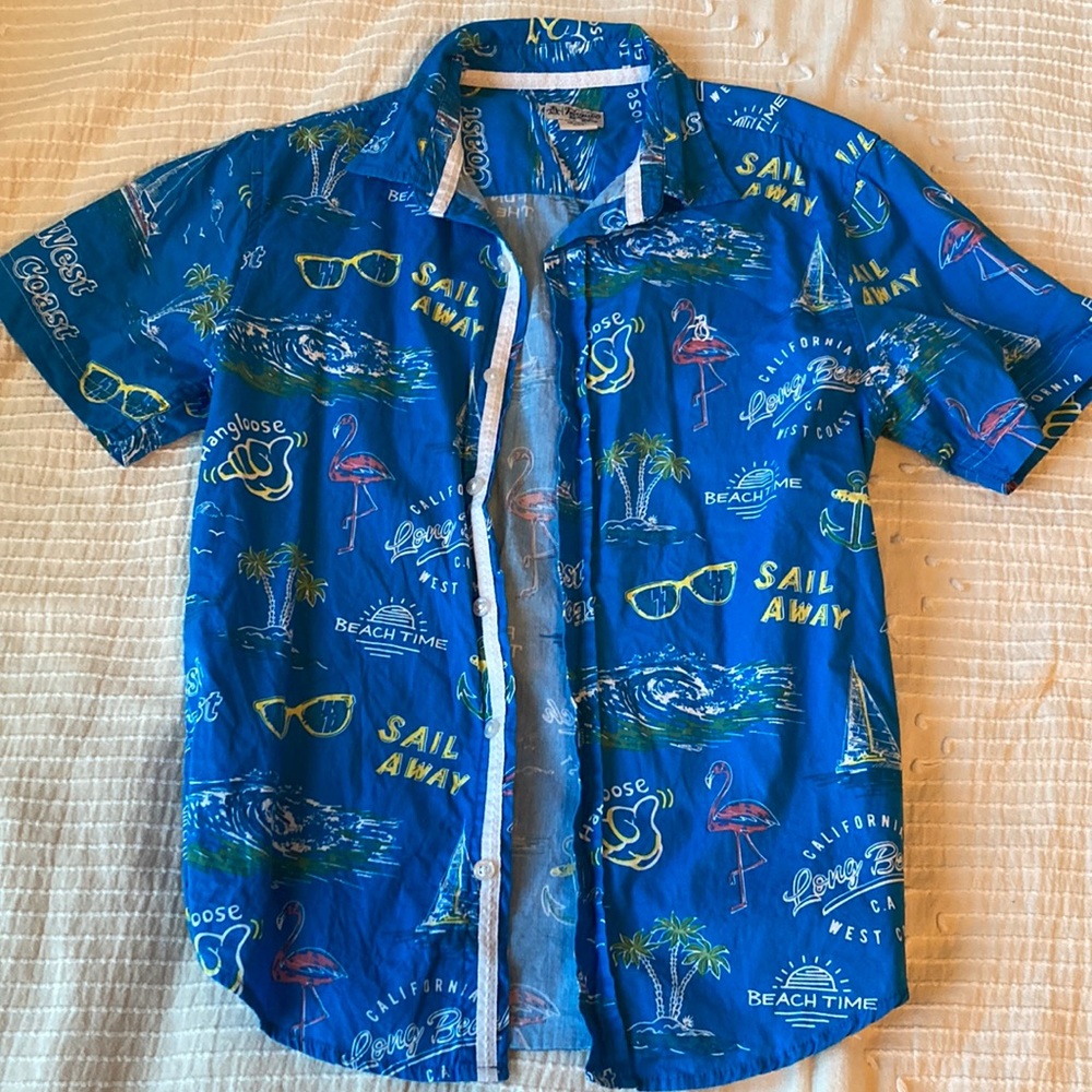 Boys Penguin 10/12 Collared Button Up Shirt